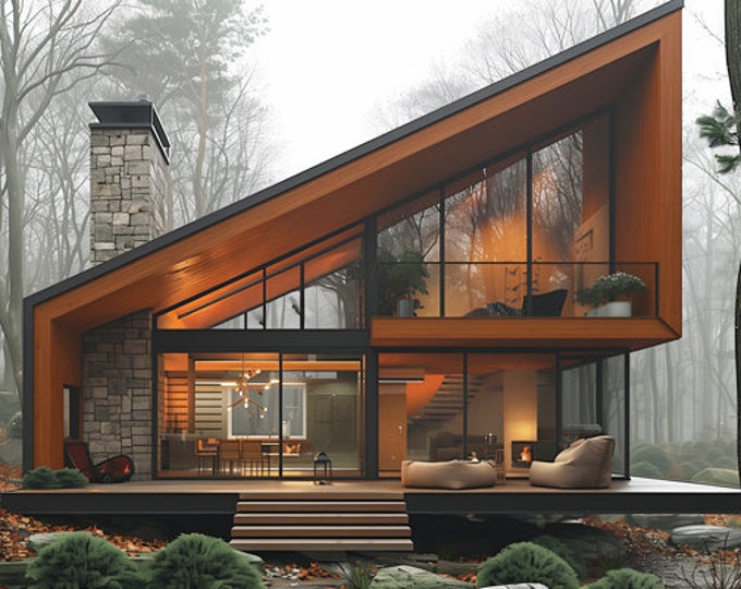 36. Home design inspiration(**No plan**)1 front view image (JPG) and 1 front view animation (MP4) Download for more design inspiration.
