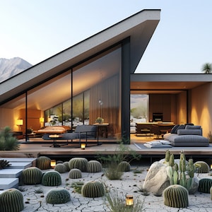 A- Frame Haus Design-Inspiration: Außenansicht Bild & Animation (Digitaler Download)