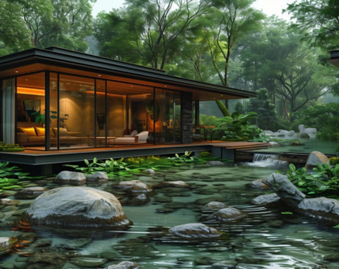 252. Home design inspiration(**No plan**)1 front view image (JPG) and 1 front view animation (MP4) Download for more design inspiration.