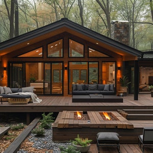 Modernes Außendesign für die Kabine: JPG-Bild & MP4-Video (kein Plan)