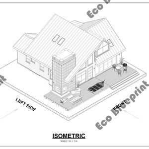 2 Bedroom Cabin House Plans With Basement & Attic (PDF Plan No.108) - Etsy