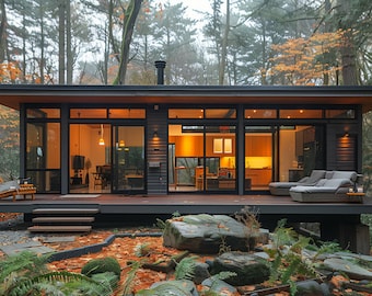 Modern Cabin Design Inspiration: Exterior Image & Video (Digital Download)