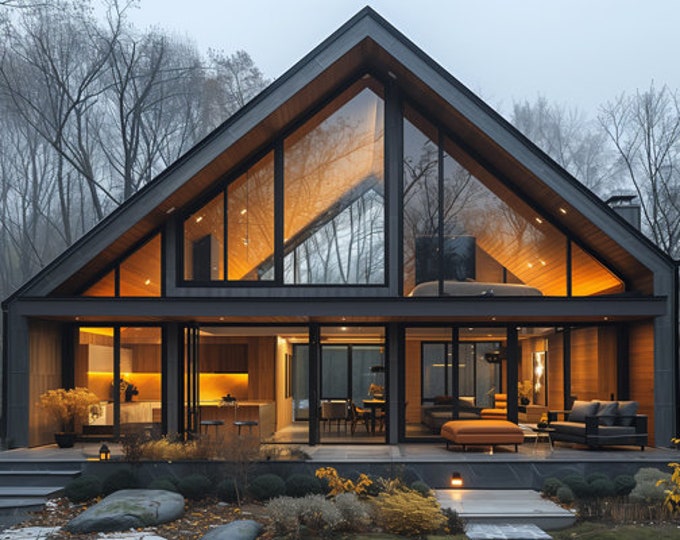 37.Home design inspiration(**No plan**)1 front view image (JPG) and 1 front view animation (MP4) Download for more design inspiration.