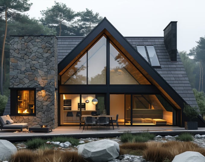 66.Home design inspiration(**No plan**)1 front view image (JPG) and 1 front view animation (MP4) Download for more design inspiration.