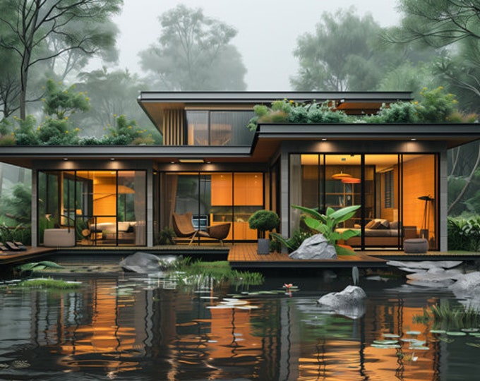 255. Home design inspiration(**No plan**)1 front view image (JPG) and 1 front view animation (MP4) Download for more design inspiration.