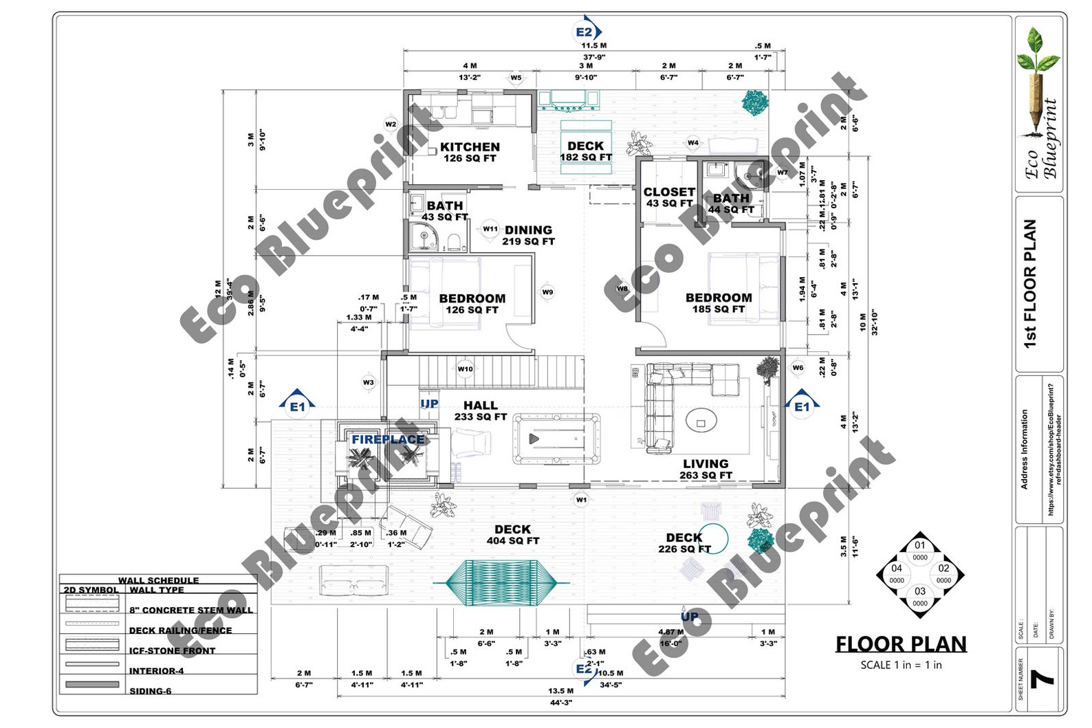 2 Bedroom Cabin House Plans With Basement & Attic (PDF Plan No.108) - Etsy