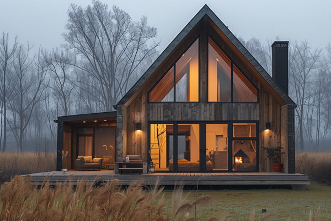 A-frame House Design Inspiration:digital Download Only Front View Image ...