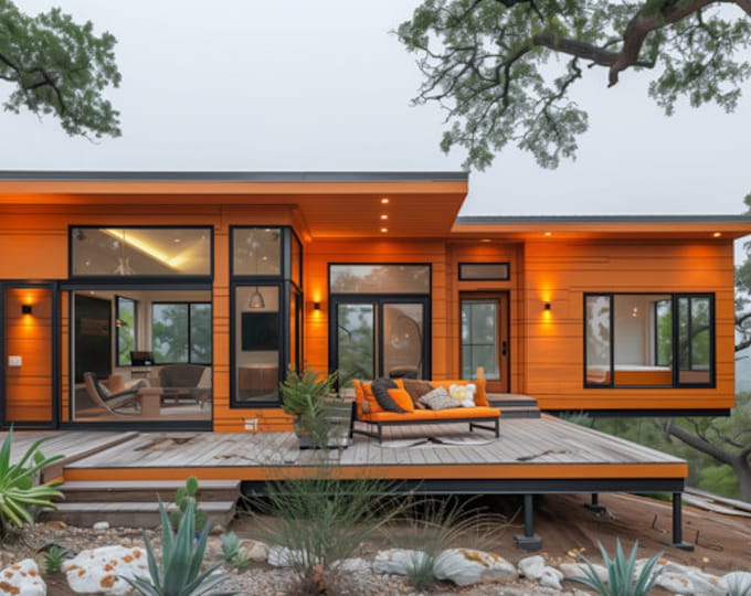 154.Home design inspiration(**No plan**)1 front view image (JPG) and 1 front view animation (MP4) Download for more design inspiration.