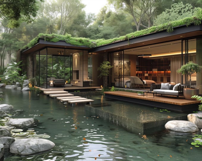 129.Home design inspiration(**No plan**)1 front view image (JPG) and 1 front view animation (MP4) Download for more design inspiration.