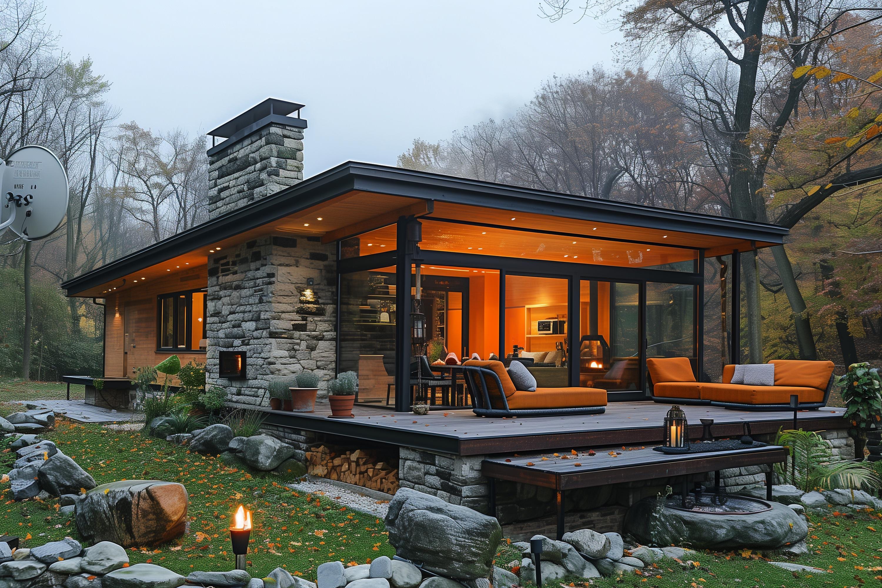 Modern Forest Cabin Plan, 2 Bed, 2 Bath (digital Download) - Etsy
