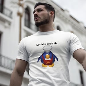 Club Penguin Funny Tee in White - nostalgia club penguin funny gift idea tee