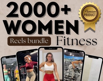 Más de 2000 carretes de mujeres para instagram fitness y gimnasio video tiktok instagram Descarga instantánea TikTok, Instagram, YouTube Shorts,