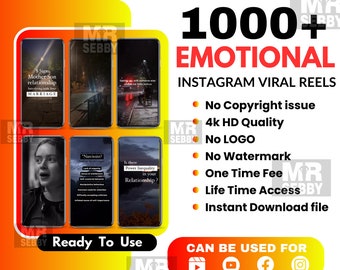 Paquete de carretes de Instagram de más de 1000 videos de emociones Descargar video tiktok