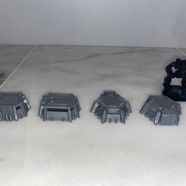 Warhammer Epic | Adeptus Titanicus | Legion Imperialis | Battletech Compatible - Military Bunkers (6mm or 8mm scale)