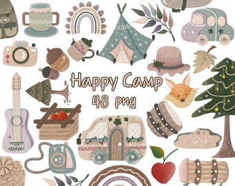 Happy Camp 48 PNG, clipart, immagini di campeggio, avventura all'aria aperta PNG, vacanza, sfondo trasparente, 3000x3000, 300 DPI, campeggio, viaggio, arte