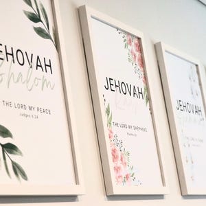 Jehovah Names of God - Printable Wall Art Digital Download (A3 and A4)