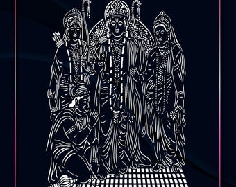 Ram Darbar CNC File, Wall Hanging, Partitions, Screen, Stencil, Laser, CNC, Plasma, Cricut Vinyl File Cdr, Svg, Eps, Dxf