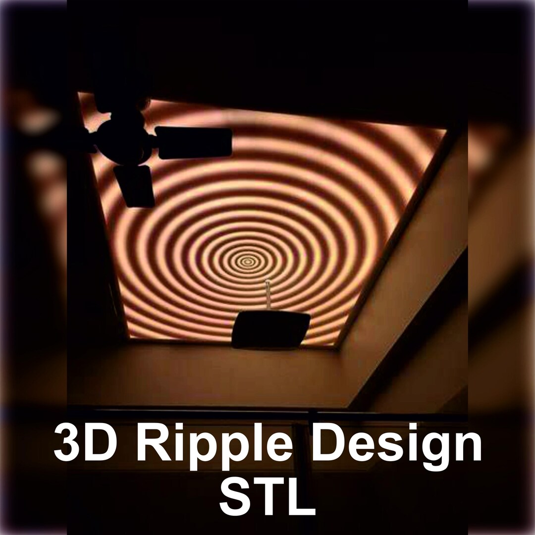 3D Ripple Design STL, 3d Wall Art Large, CNC Router Carving Artcam File ...