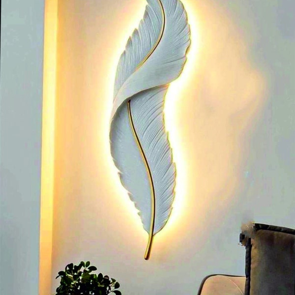 3D Feather Wood Wall Art, Feather STL Model, CNC Router Carving ArtCAM File, Wall Sculpture, Wood Carving, 3D Model, ArtCAM cnc File