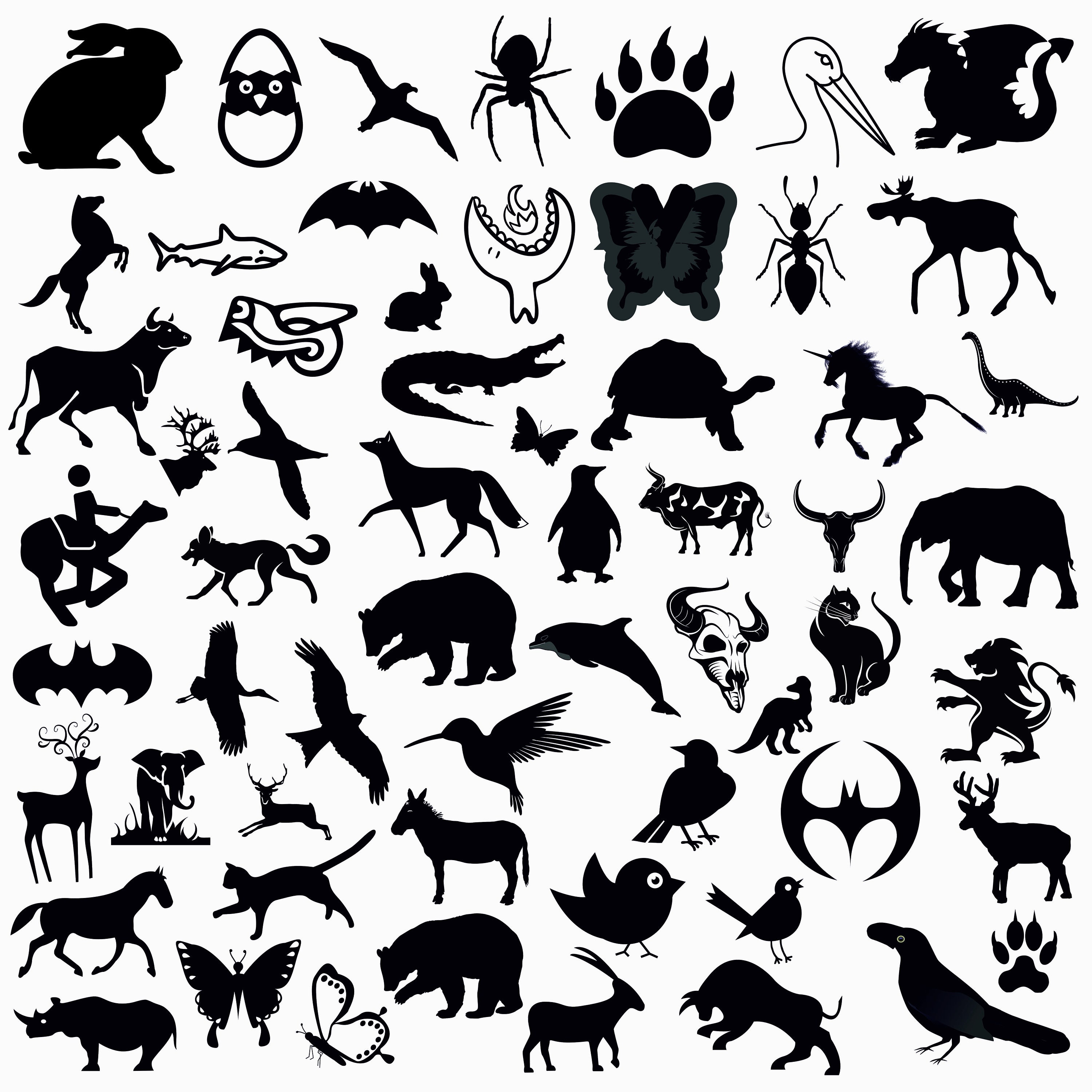 300 Woodland Animals SVG Forest Animals Svg Animal Silhouette Svg