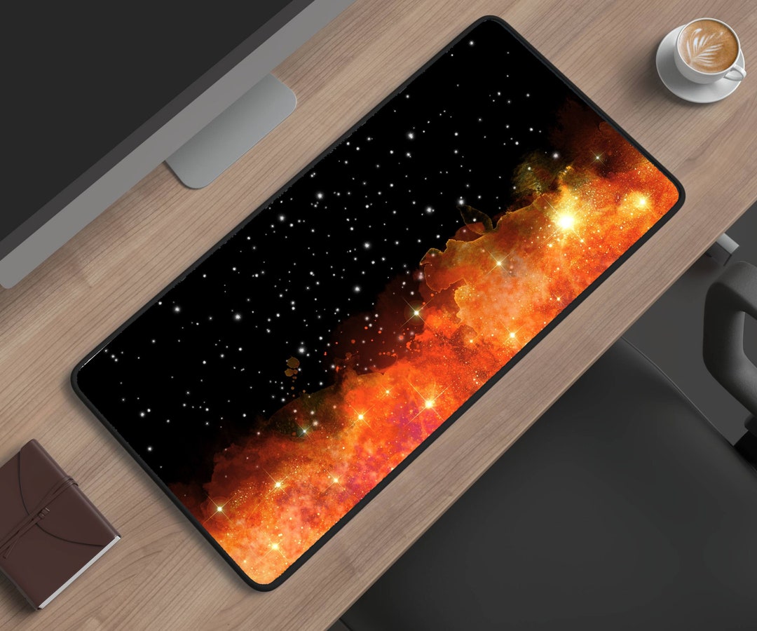 Red Star Nebula Office Deskmat, Large Desk Pad, Gaming Mouse Pad, Desk ...