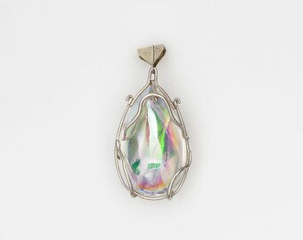 Handmade rainbow crystal pendant