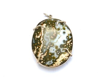 Handmade Jasper and Sterling Silver Pendant