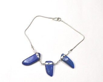 Handmade Sterling Silver and Lapis Lazuli Necklace