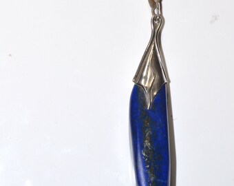 Handmade Lapis Lazuli and Sterling Silver Pendant