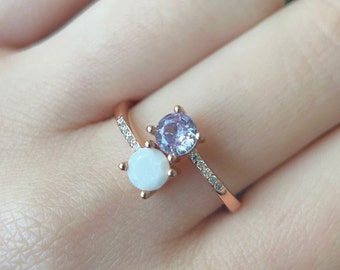 Breastmilk Jewelry Gift Birthstone Ring,Dainty,Personalized DIY kit, Gift for breastfeeding, self-love,wife,mother's day,Birthday, Rose Gold