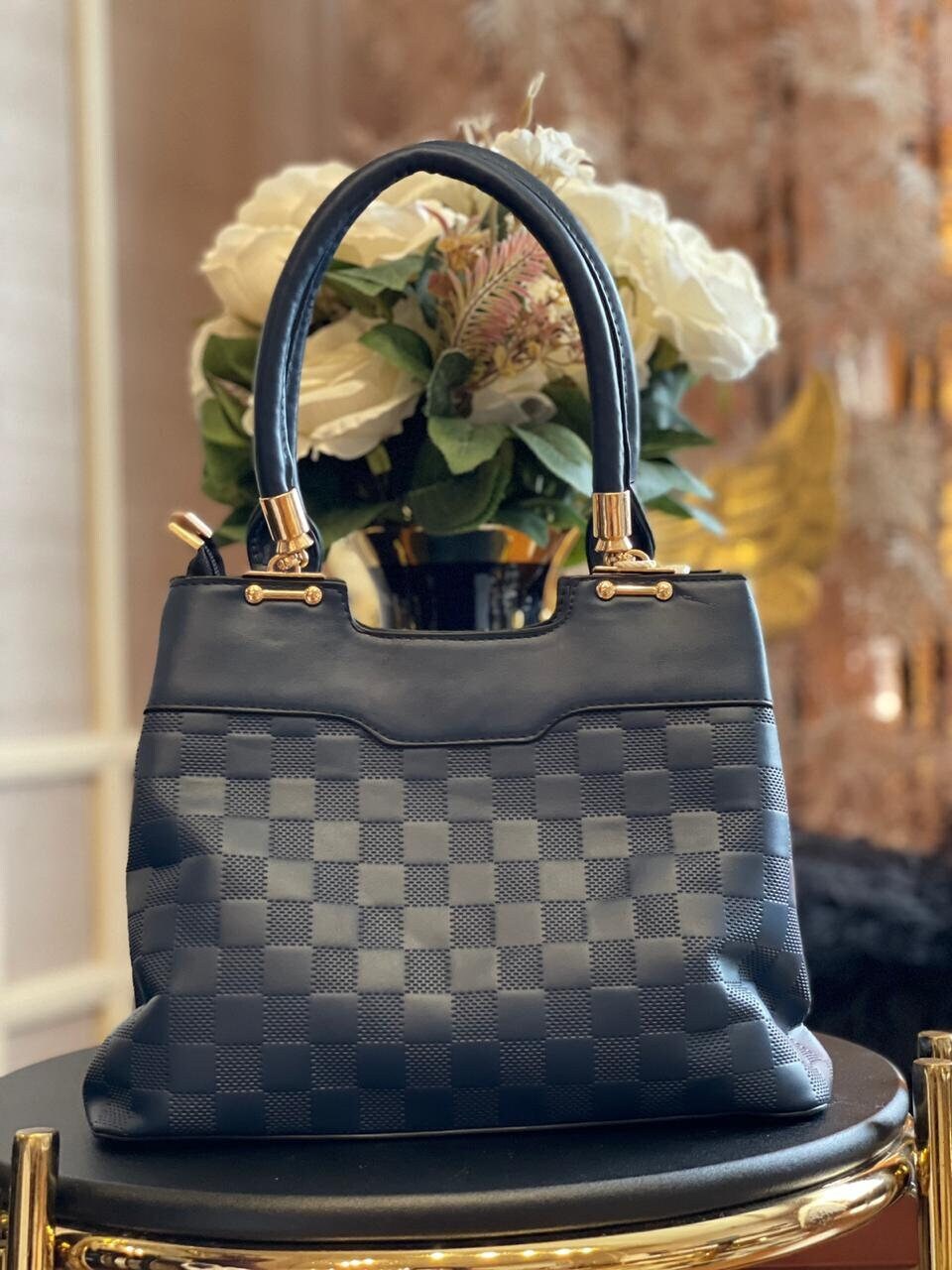 Louis Vuitton Greenwich Damier Cobalt Tote Bag Black