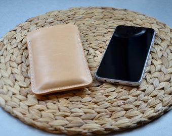 Custom Cell Phone Leather Case/Cell Phone Leather Pouch/Leather Cell Phone Cover/Gift for him/Gift for her
