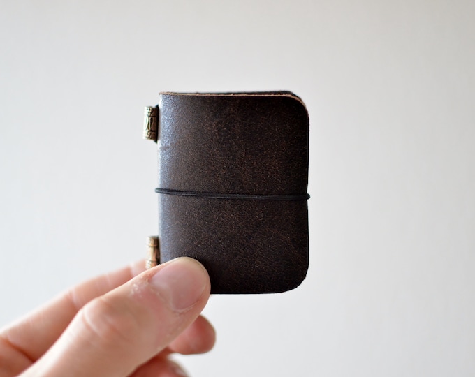 Mini Leather Traveler's Notebook: Handmade, any colour