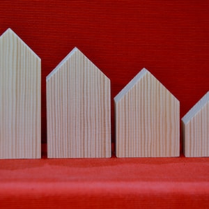 Holzhäuser zum Bemalen, Holzrohlinge Hausform, Unfertige Form von Holzhäusern, Holzrohlinge für Heimwerker, Home Decor
