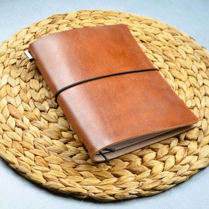 Traveler's notebook cover/ All sizes of Midori style Leather Cover/ Refillable Journal cover/ A5/A6/Regular/Passport/Pocket size