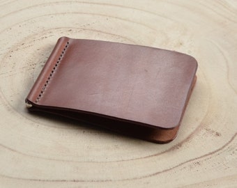 Leather bill clip, Leather billfold, Slim leather wallet, Money clip, Leather wallet, Gift for him, Birthday gift