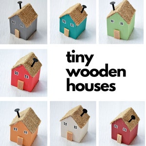 Home Decor/ Tiny Wooden Houses/ Painted Houses