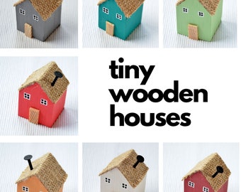 Home Decor/ Tiny Wooden Houses/ Painted Houses