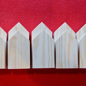 Wooden Blanks of house shape, Wooden Houses for Painting, Unfinished Shape of Wooden Houses, Wooden Blanks for DIY, Home Decor image 3