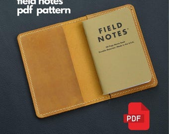 PDF-mönster för fältanteckningsomslag, PDF-mall för gör-det-själv-läderhantverk