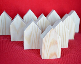 Wooden Blanks of house shape, Wooden Houses for Painting, Unfinished Shape of Wooden Houses, Wooden Blanks for DIY, Home Decor