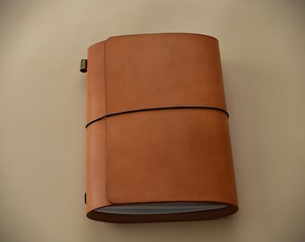 Handcrafted cedar trifold traveler&#39;s journal cover/ Accommodates all notebook sizes/ The best gift for anyone who loves to write on the go