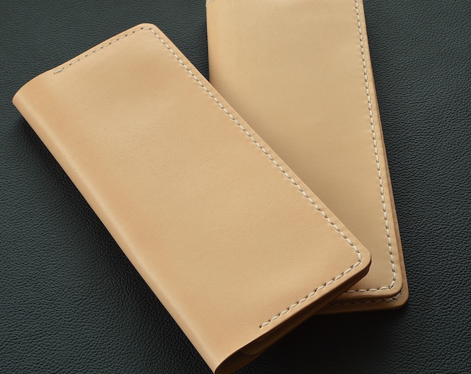 Hand Stitched Leather Tally Book Cover, Refillable & Personalized