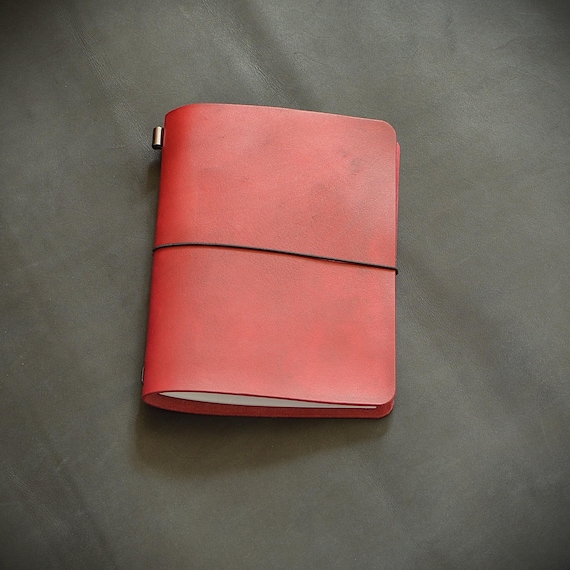 Bordeaux Traveler's Notebook Leather Cover/All sizes of Midori style leather covers/Refillable notebook/Vegetable tanned leather/Best gift