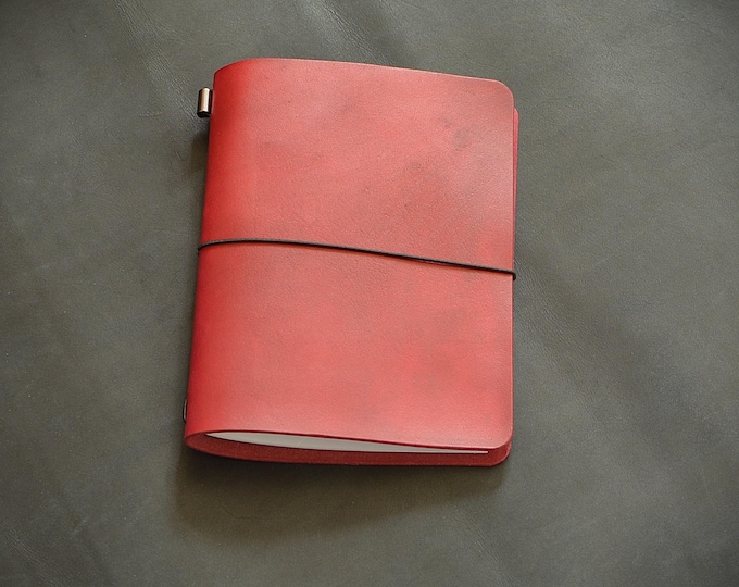 Bordeaux Traveler's Notebook Leather Cover/All sizes of Midori style leather covers/Refillable notebook/Vegetable tanned leather/Best gift