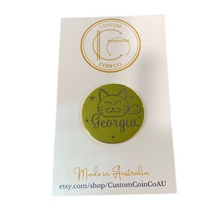 Lucky Coin Pocket Charm coin metal steel gift lucky cat coin pocket token lucky charm love gift gambling lucky spell charm incantation