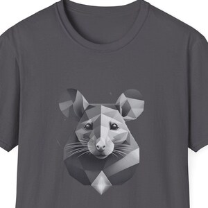 Geometric Rat Tee - Unique Gift for Rat Lover - Christmas, Birthday Present for Mom, Dad, Daughter - Cute Rat Shirt