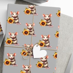 Szczur ze Słonecznikiem - Rat-tastic Wraps: Dodaj urok gryzoni do swoich prezentów! Sprawdź pasujące karty