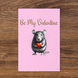 Desea un día de San Valentín andrajoso o ratonil a la persona que amas. Se envía desde EE. UU. Una adorable tarjeta de San Valentín de rata para esa persona especial.
