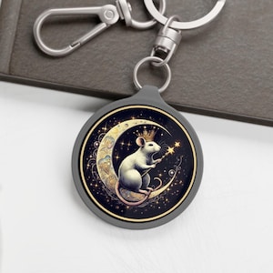 Vibrant Rat Keyring, Unique Christmas Gift for Rodent Enthusiasts, Fun Backpack Charm